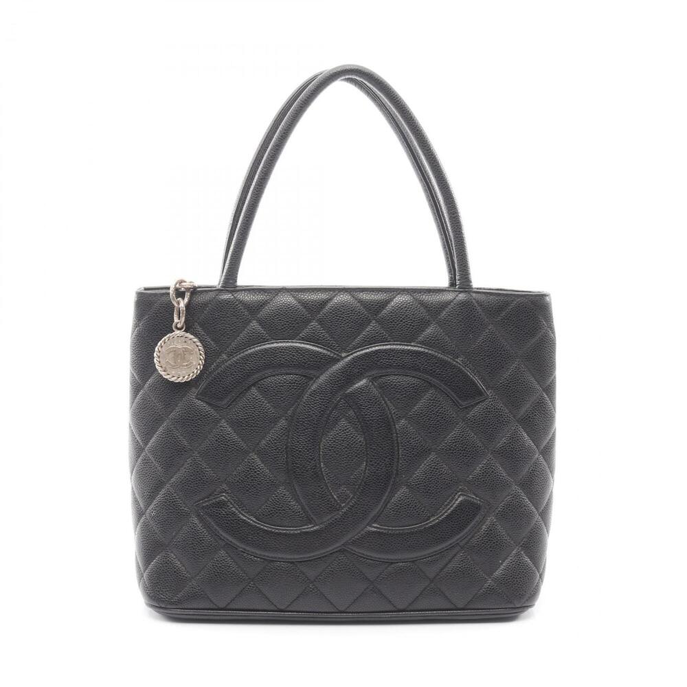 CHANEL Black Caviar Leather Reissue Tote Bag